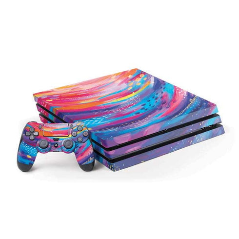 Rainbow Wave Brush Stroke by Etta Vee PlayStation PS4 Skins