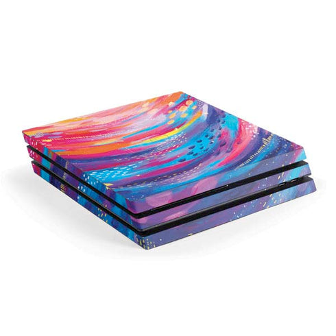 Rainbow Wave Brush Stroke by Etta Vee PlayStation PS4 Skins