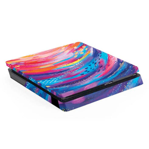Rainbow Wave Brush Stroke by Etta Vee PlayStation PS4 Skins