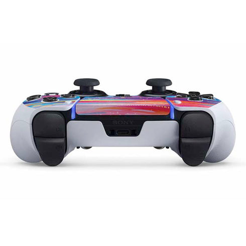 Etta Vee Rainbow Wave Brush Stroke PS5 DualSense Edge Pro Controller Skin