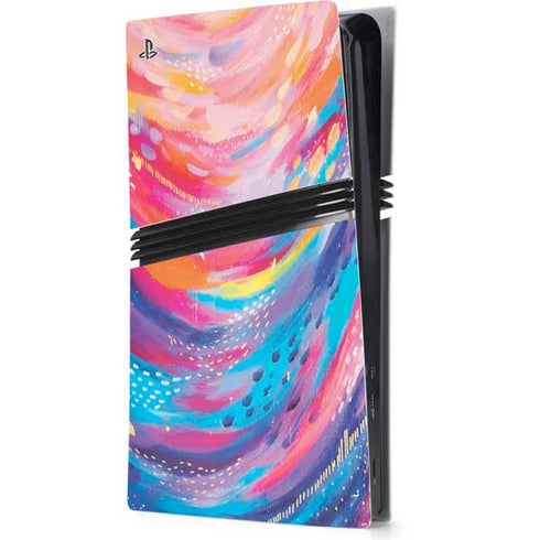 Rainbow Wave Brush Stroke by Etta Vee PlayStation PS5 Skins