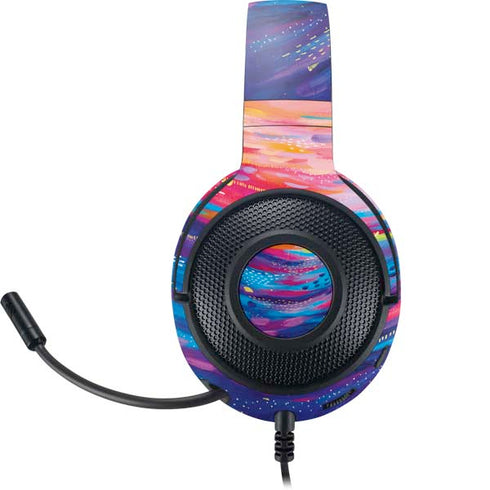Rainbow Wave Brush Stroke by Etta Vee Razer Kraken X Skin