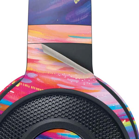 Rainbow Wave Brush Stroke by Etta Vee Razer Kraken X Skin