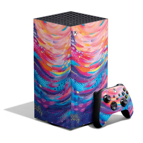 Rainbow Wave Brush Stroke by Etta Vee XBox Series X Digital Edition Bundle Skin