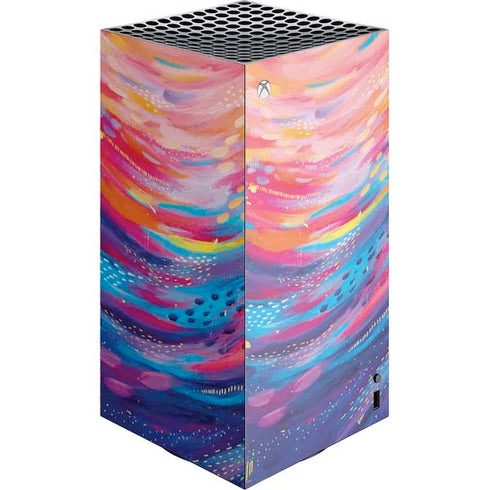 Rainbow Wave Brush Stroke by Etta Vee XBox Series X Digital Edition Console Skin