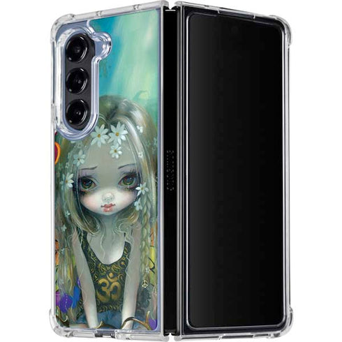 Rainbow Winged Yoga Fairy by Jasmine Becket-Griffith Galaxy Z Fold5 5G Clear Case