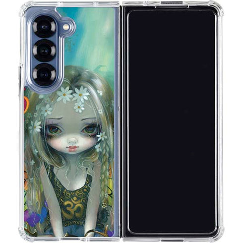 Rainbow Winged Yoga Fairy by Jasmine Becket-Griffith Galaxy Z Fold6 Clear Case
