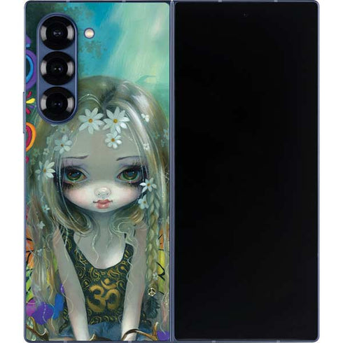 Rainbow Winged Yoga Fairy by Jasmine Becket-Griffith Galaxy Z Fold6 Skin