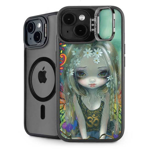 Rainbow Winged Yoga Fairy by Jasmine Becket-Griffith iPhone 14 Plus Kickstand Case