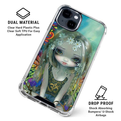 Rainbow Winged Yoga Fairy by Jasmine Becket-Griffith iPhone 15 Clear Case