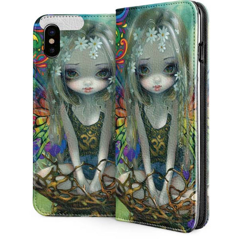Rainbow Winged Yoga Fairy by Jasmine Becket-Griffith iPhone 8 Folio Case