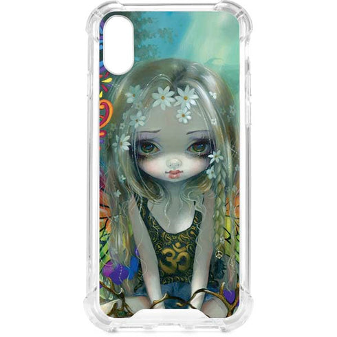 Rainbow Winged Yoga Fairy by Jasmine Becket-Griffith iPhone XS Clear Case
