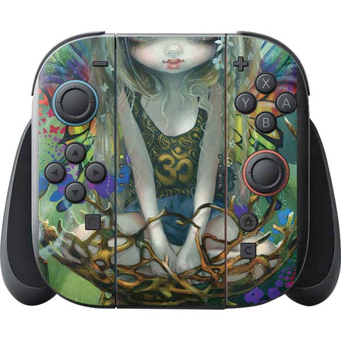 Rainbow Winged Yoga Fairy by Jasmine Becket-Griffith Nintendo Switch 2 (2025) with Joy-Con Skin