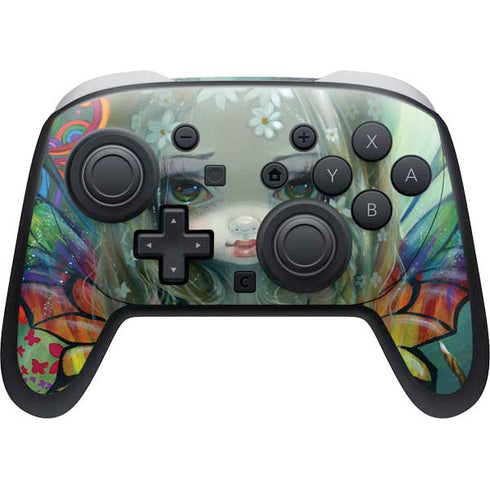Rainbow Winged Yoga Fairy by Jasmine Becket-Griffith Nintendo Switch 2 (2025) Pro Controller Skin