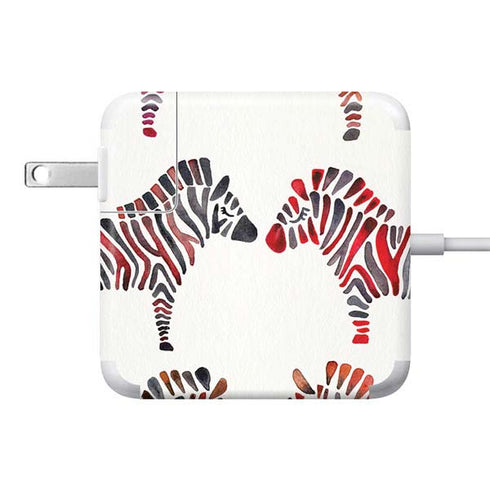 Rainbow Zebras by Cat Coq 85W Power Adapter (15 and 17 inch MacBook Pro Charger) Skin