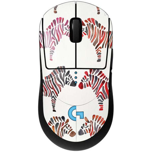 Rainbow Zebras by Cat Coq G Pro Wireless Gaming Mouse Skin