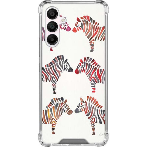 Rainbow Zebras by Cat Coq Galaxy A16 5G Clear Case