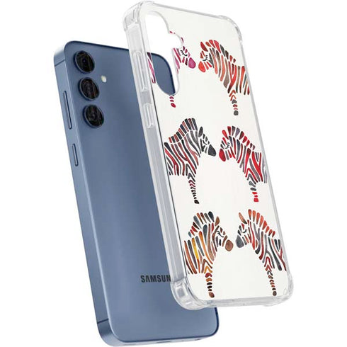 Rainbow Zebras by Cat Coq Galaxy A35 5G Clear Case
