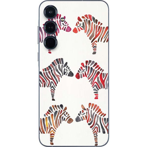 Rainbow Zebras by Cat Coq Galaxy A35 5G Skin
