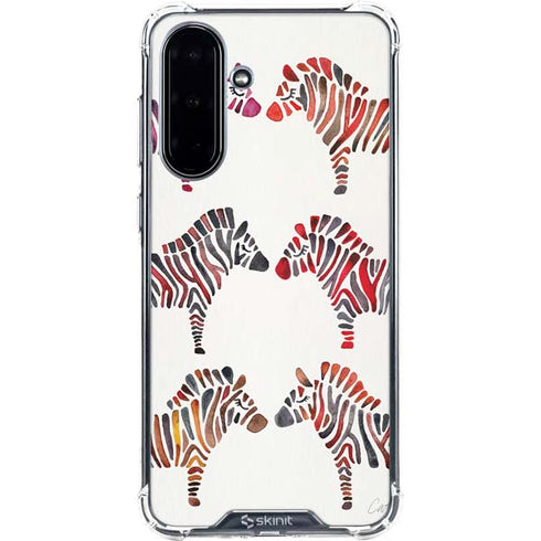 Rainbow Zebras by Cat Coq Galaxy A36 5G Clear Case