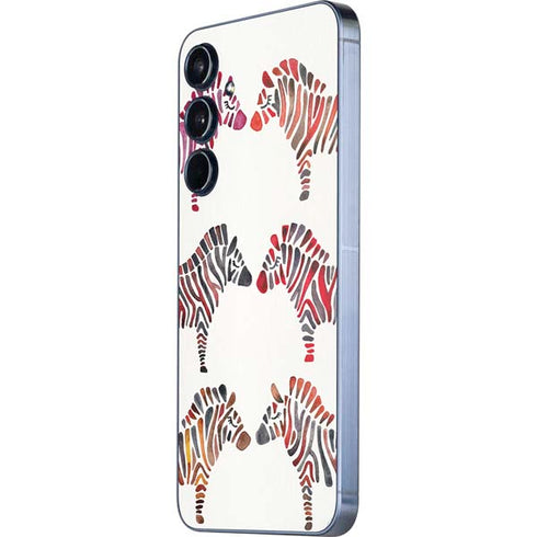 Rainbow Zebras by Cat Coq Galaxy A55 5G Skin