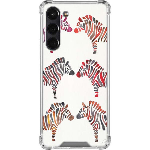 Rainbow Zebras by Cat Coq Galaxy S24 FE Clear Case