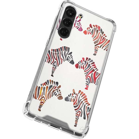 Rainbow Zebras by Cat Coq Galaxy S24 FE Clear Case