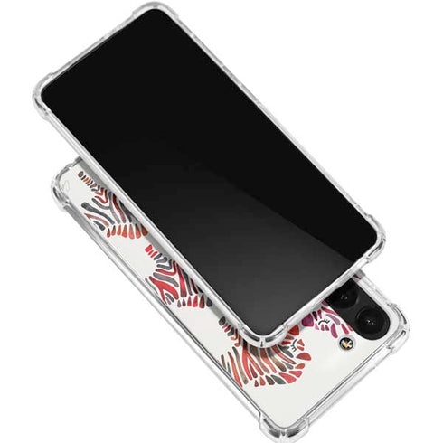Rainbow Zebras by Cat Coq Galaxy S24 FE Clear Case