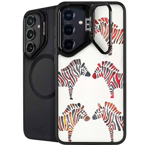 Rainbow Zebras by Cat Coq Galaxy S25 Kickstand Case