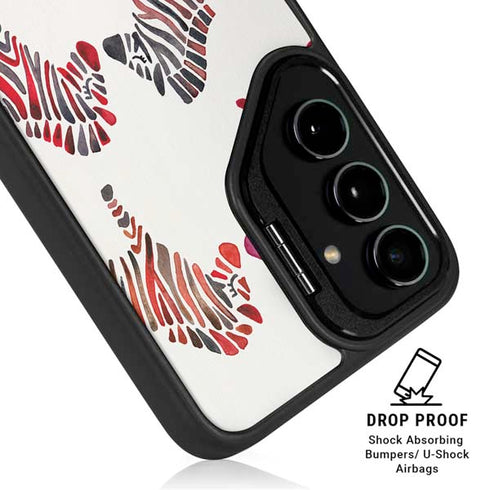 Rainbow Zebras by Cat Coq Galaxy S25 Kickstand Case