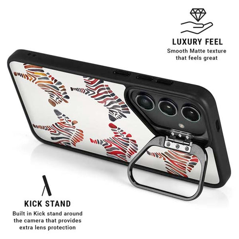 Rainbow Zebras by Cat Coq Galaxy S25 Plus Kickstand Case