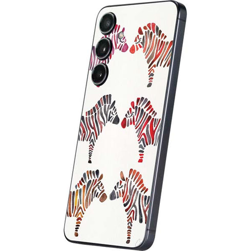 Rainbow Zebras by Cat Coq Galaxy S25 Plus Skin