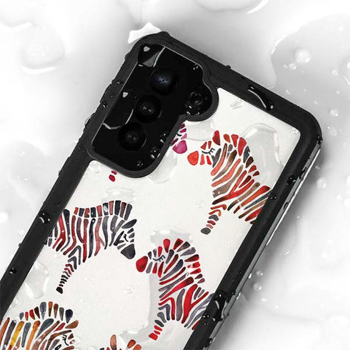 Rainbow Zebras by Cat Coq Galaxy S24 Plus Waterproof Case