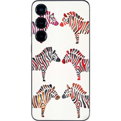 Rainbow Zebras by Cat Coq Galaxy S25 Skin