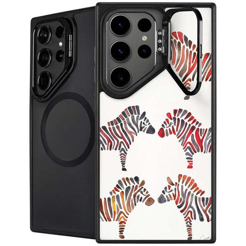 Rainbow Zebras by Cat Coq Galaxy S25 Ultra Kickstand Case