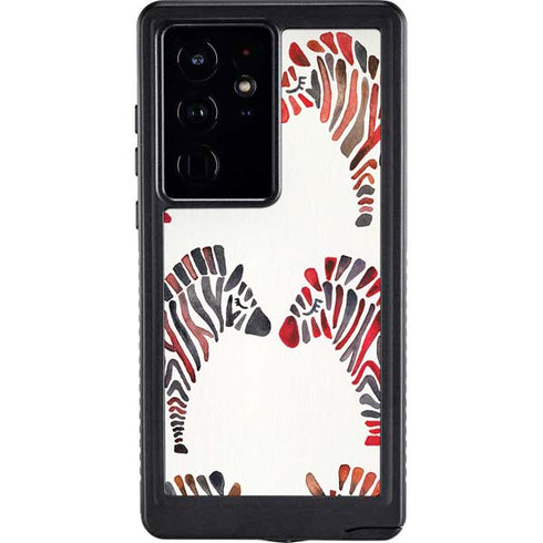 Rainbow Zebras by Cat Coq Galaxy S24 Ultra Waterproof Case