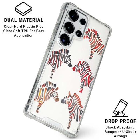 Rainbow Zebras by Cat Coq Galaxy S25 Ultra Clear Case