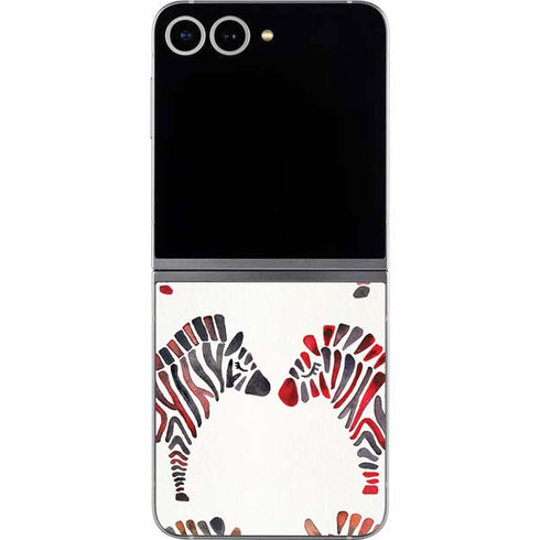 Rainbow Zebras by Cat Coq Galaxy Z Flip6 Skin