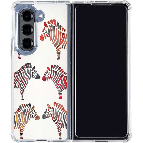 Rainbow Zebras by Cat Coq Galaxy Z Fold5 5G Clear Case