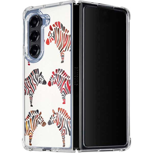Rainbow Zebras by Cat Coq Galaxy Z Fold5 5G Clear Case