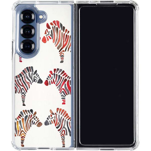 Rainbow Zebras by Cat Coq Galaxy Z Fold6 Clear Case