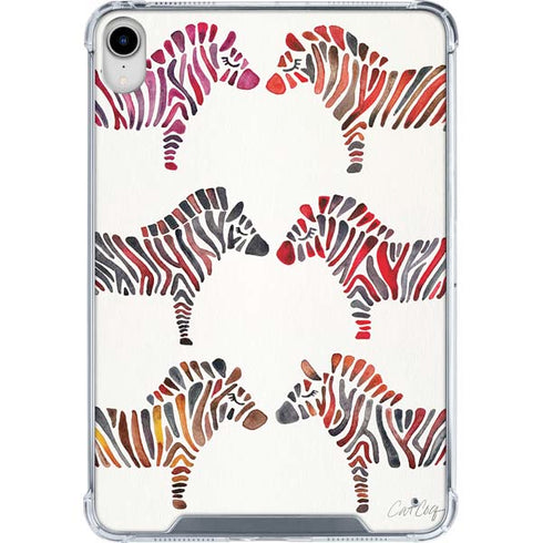 Rainbow Zebras by Cat Coq iPad 11th Gen (2025) Clear Case