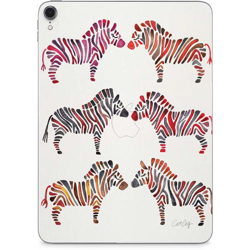 Rainbow Zebras by Cat Coq Apple iPad Pro Skin