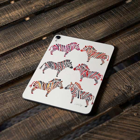 Rainbow Zebras by Cat Coq Apple iPad Pro Skin