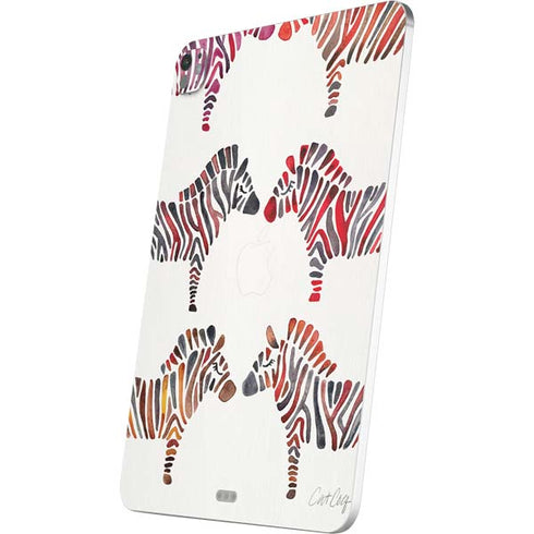 Rainbow Zebras by Cat Coq iPad Pro 13in M4 (2024) Skin