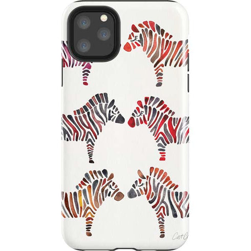 Rainbow Zebras by Cat Coq iPhone Cases