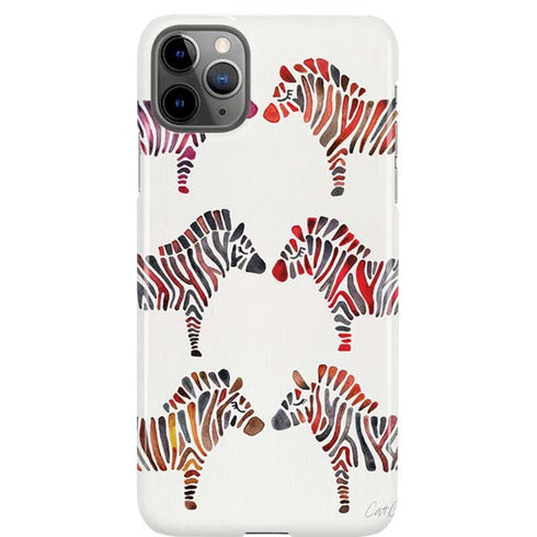 Rainbow Zebras by Cat Coq iPhone Cases