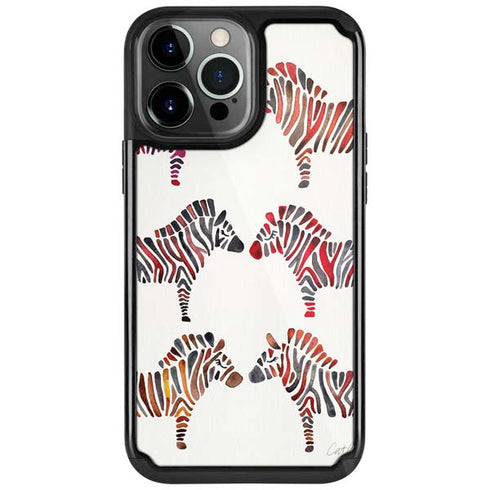 Rainbow Zebras by Cat Coq iPhone Cases