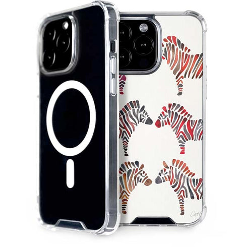 Rainbow Zebras by Cat Coq iPhone Cases