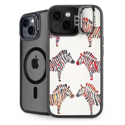 Rainbow Zebras by Cat Coq iPhone 14 Kickstand Case